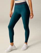 blue colorblock midi legging.